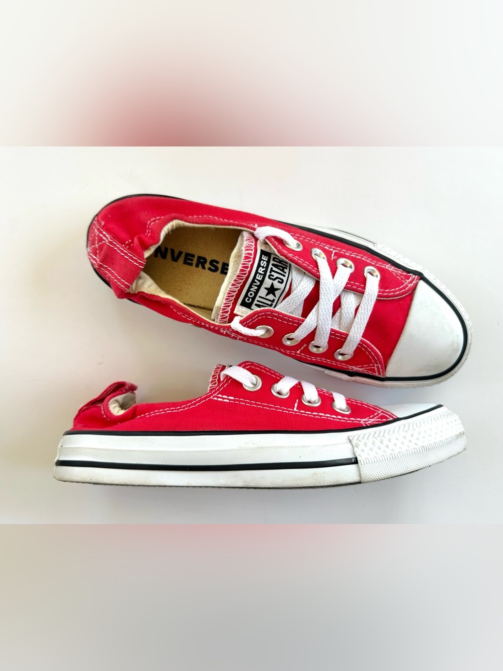 Converse All Star Women 6 Chuck Taylor Low Slip On Canvas Sneakers Varsity Red